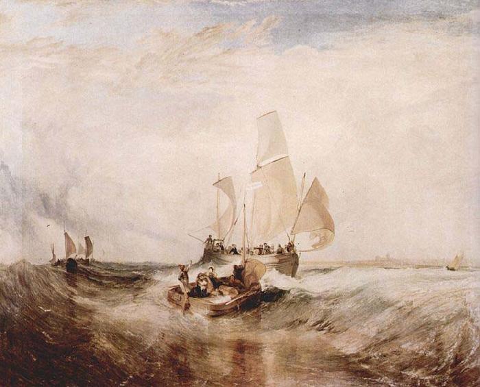 Joseph Mallord William Turner Jetzt fur den Maler, Passagiere gehen an Bord oil painting image